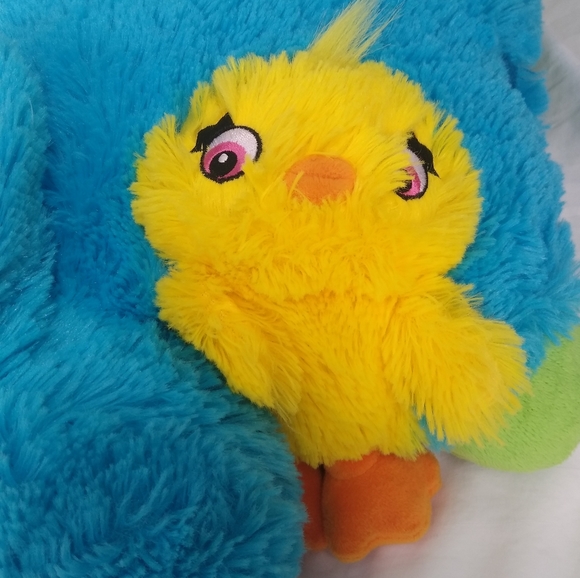 Pillow Pet Blue Bunny Rabbit with Yellow Ducky - Picture 3 of 10